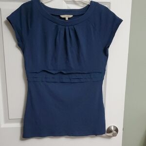 RW&CO. Elegant Blue Short Sleeve Top